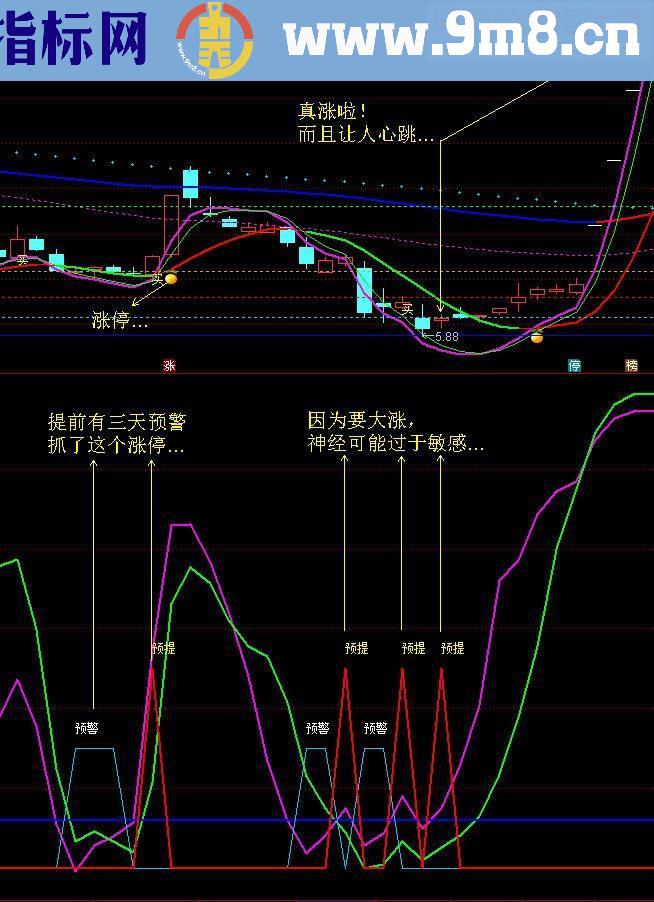 通达信神经过敏副图指标源码短线利器 无未来