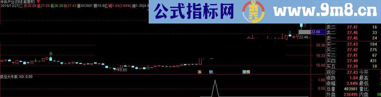 让牛股也无处遁形－－抓住大牛股（源码 副图 通达信 选股 贴图 ）