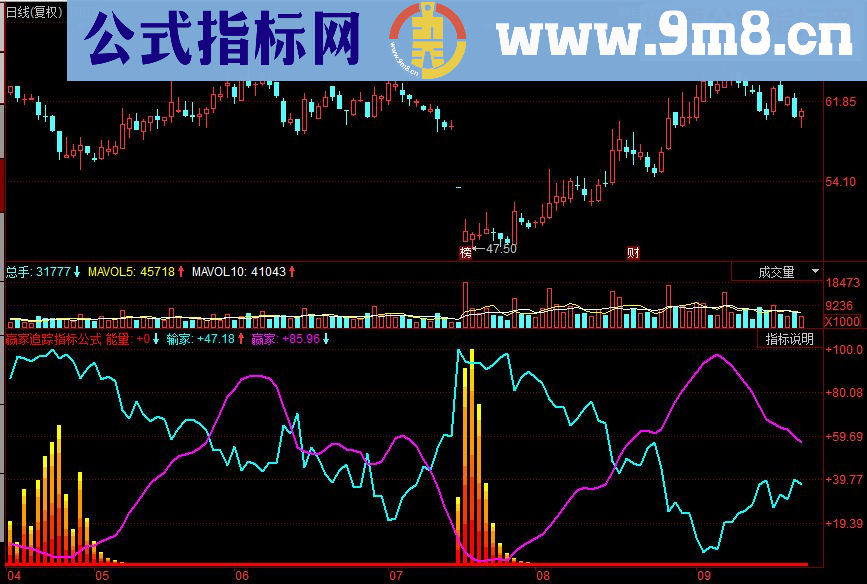 同花顺赢家追踪副图源码