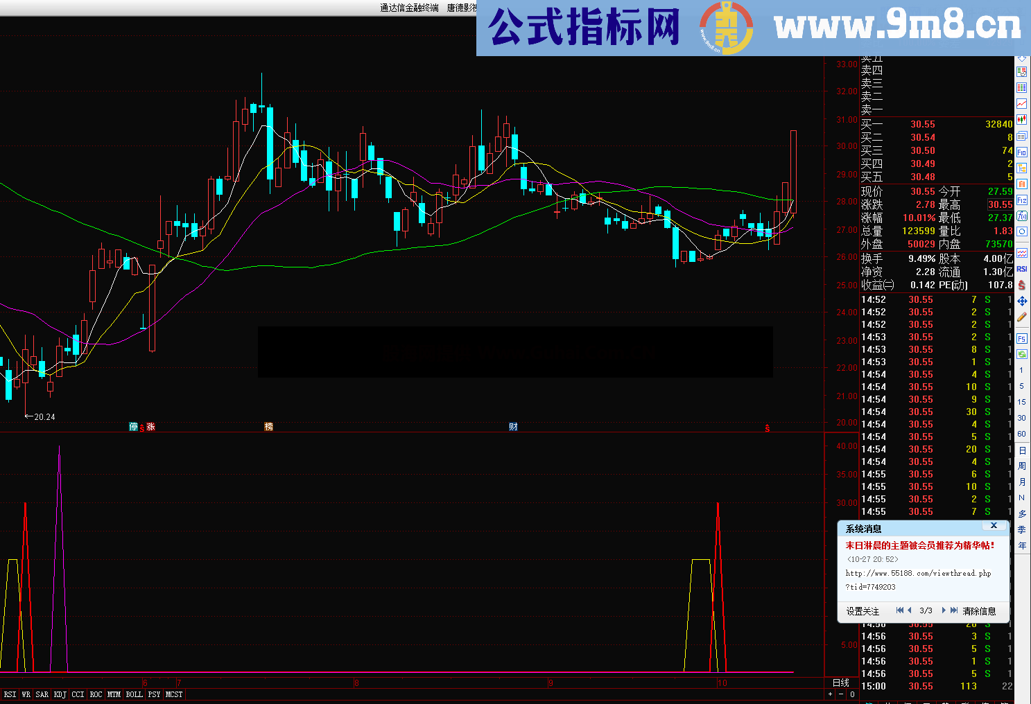 通达信末日真底副图/选股 秒杀金钻指标