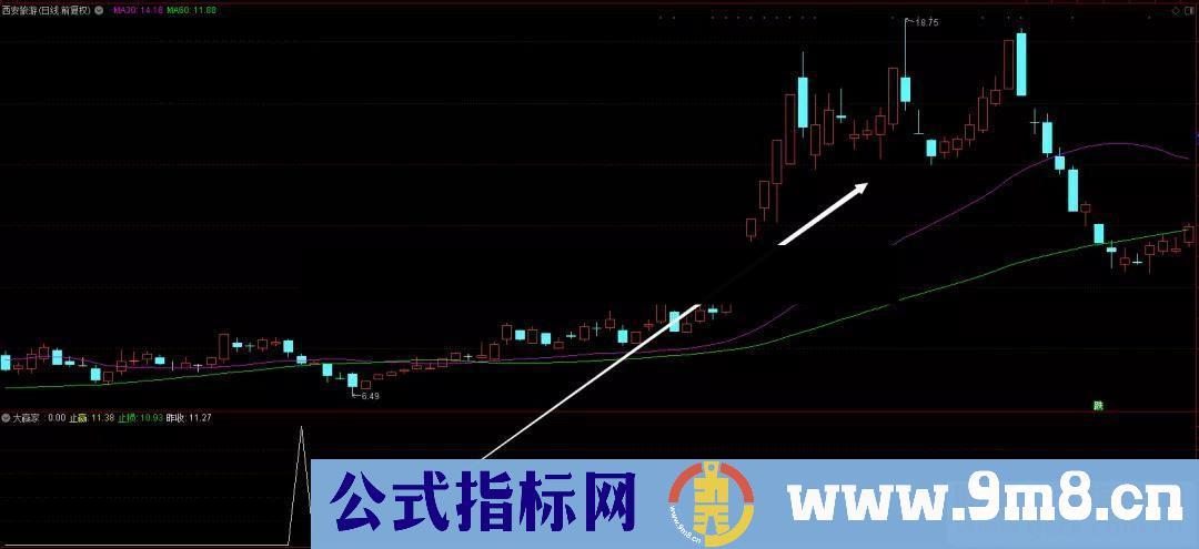 通达信大赢家公式副图选股源码