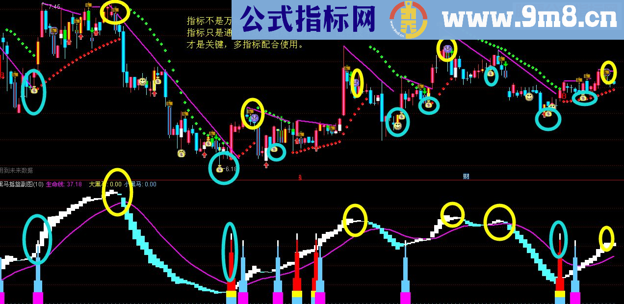 通达信黑马指标+支撑指标（指标 主图+副图 贴图）