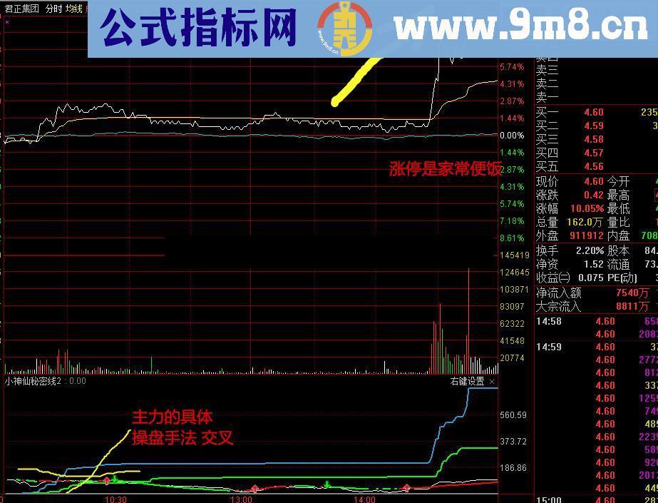 小神仙秘密线第2代（指标 分时副图 通达信 贴图） 