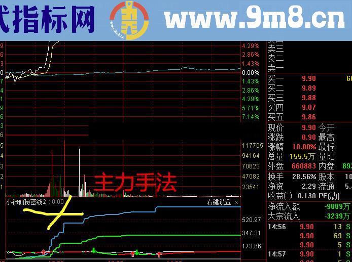 小神仙秘密线第2代（指标 分时副图 通达信 贴图）