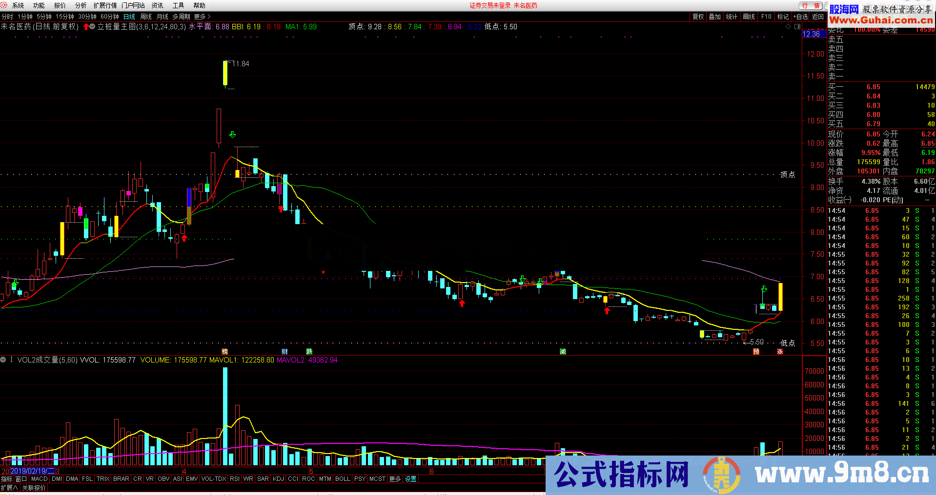 立桩量（源码 主图 通达信）