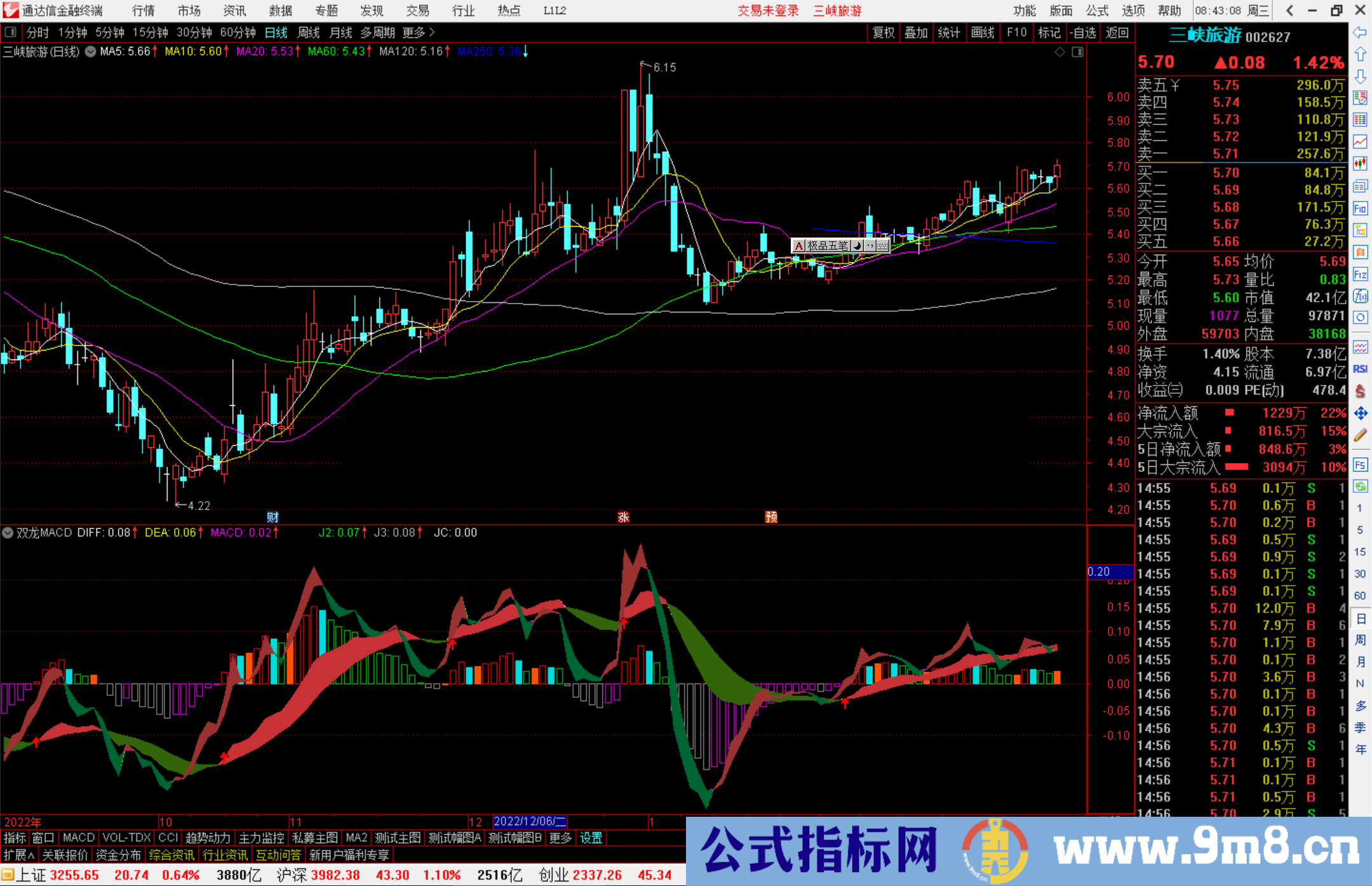 通达信双龙MACD指标公式源码副图