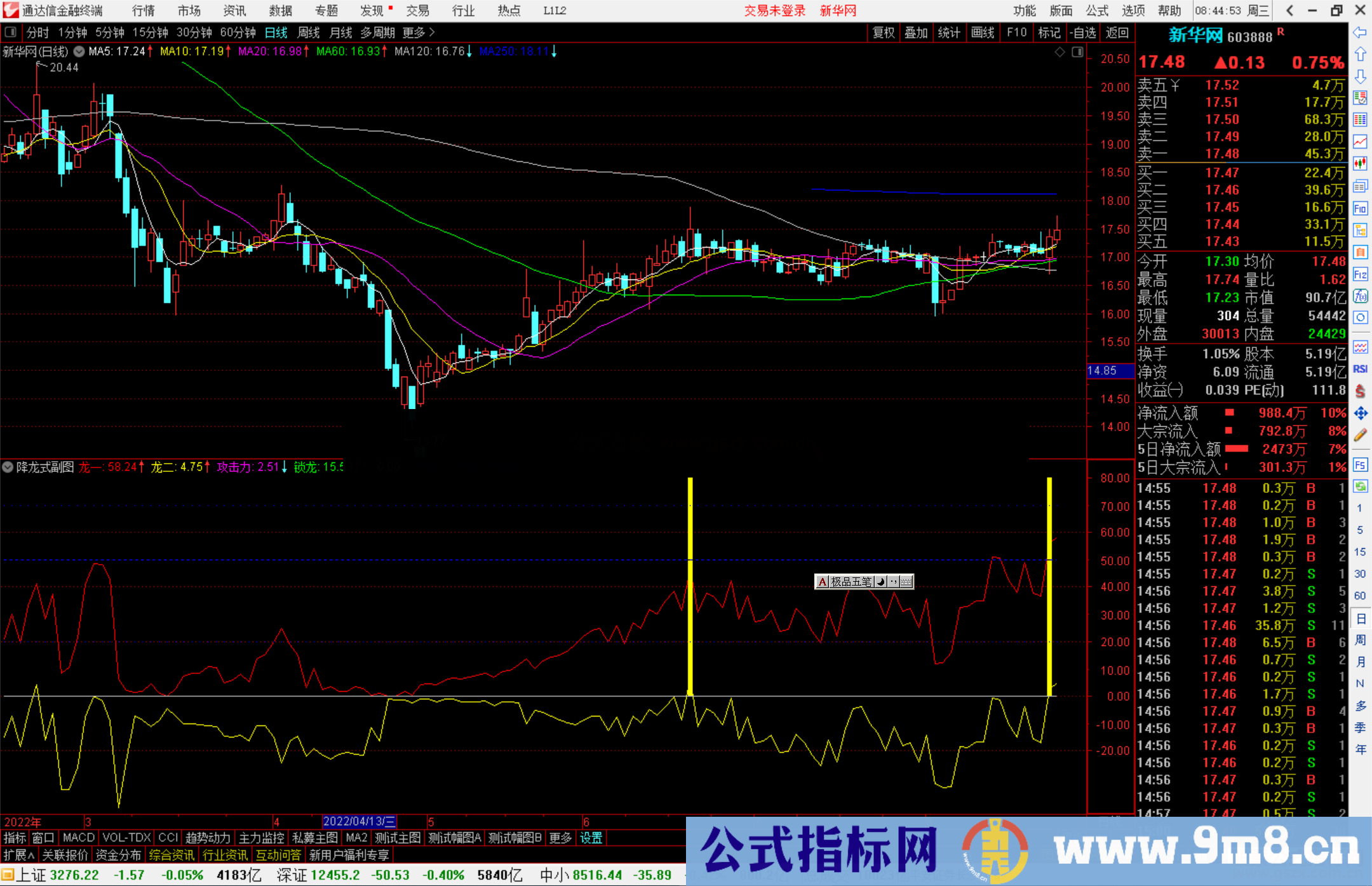 通达信降龙式指标公式源码