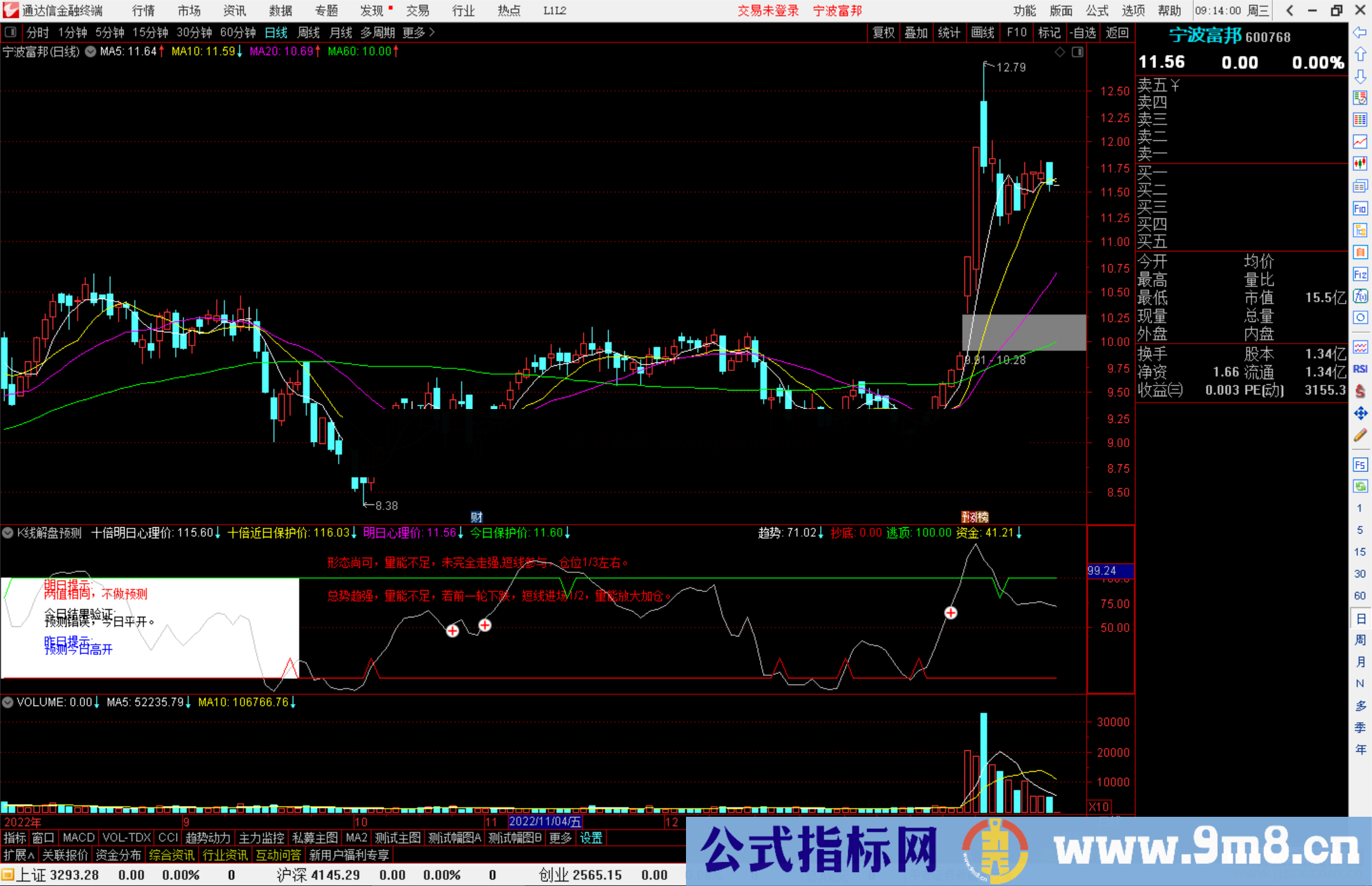 通达信K线解盘预测指标公式源码