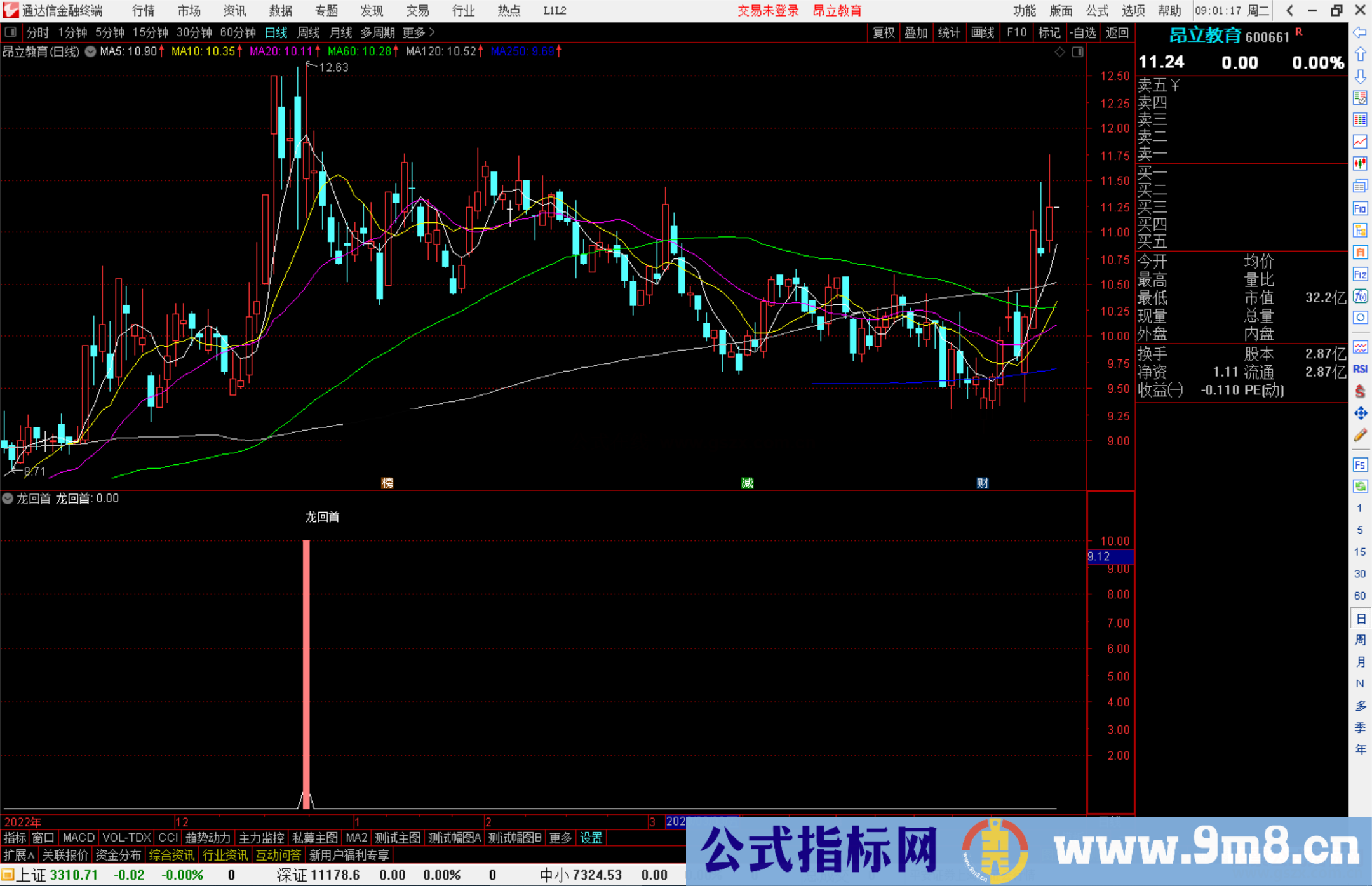 通达信龙回首指标公式源码副图