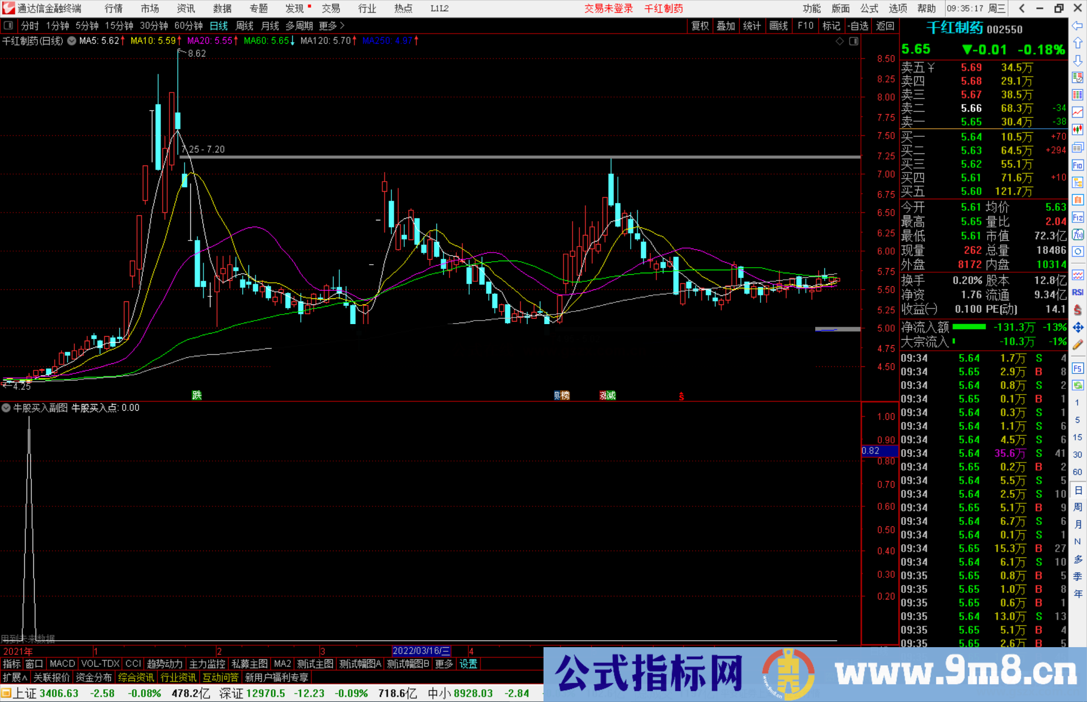 通达信牛股买入副图/选股预警 有未来 低位形态选股源码 