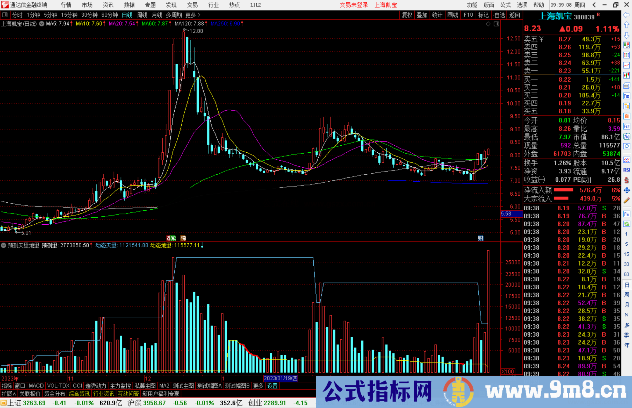 通达信预测天量地量指标公式源码