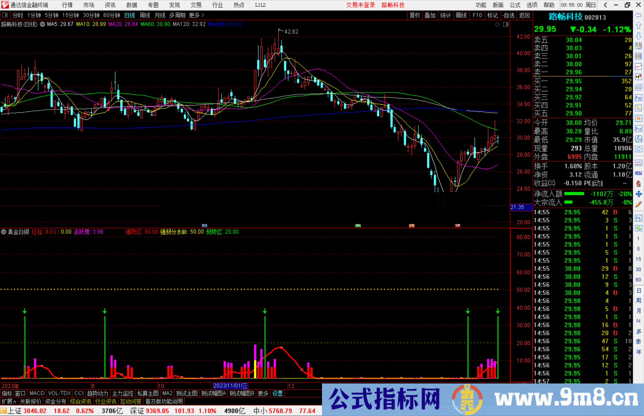 通达信真金白银指标公式源码附图分享