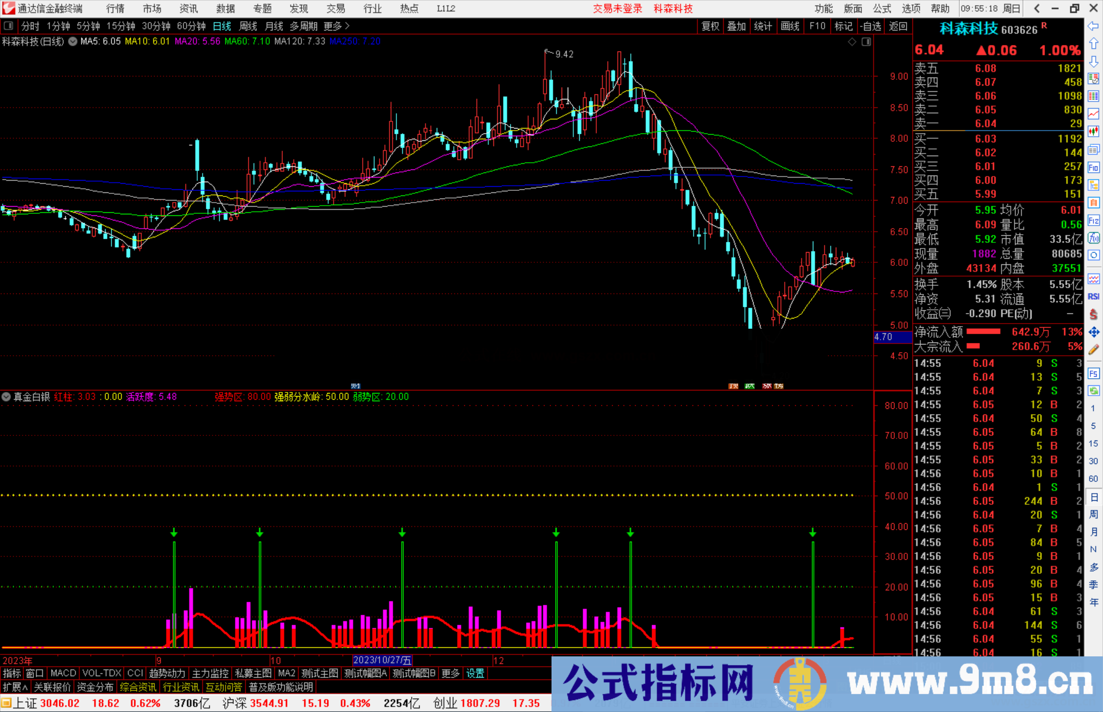 通达信真金白银指标公式源码附图分享