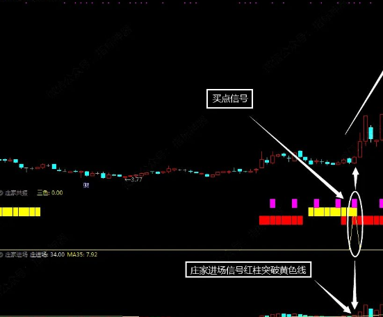 通达信庄家共振副图跟着庄家进场赚 源码