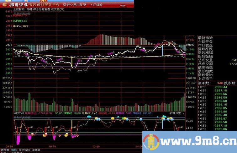 通达信综合分时主图（源码 分时主图贴图）做T+0必备