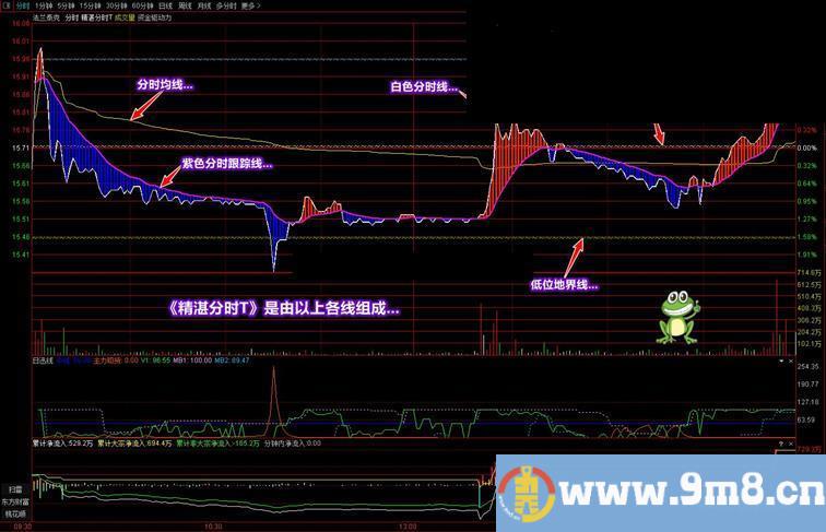 通达信廷进《精湛分时T》主图指标 不加密 无未来