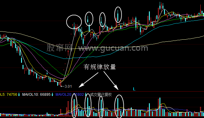 成交量有规律的放量